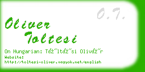 oliver toltesi business card